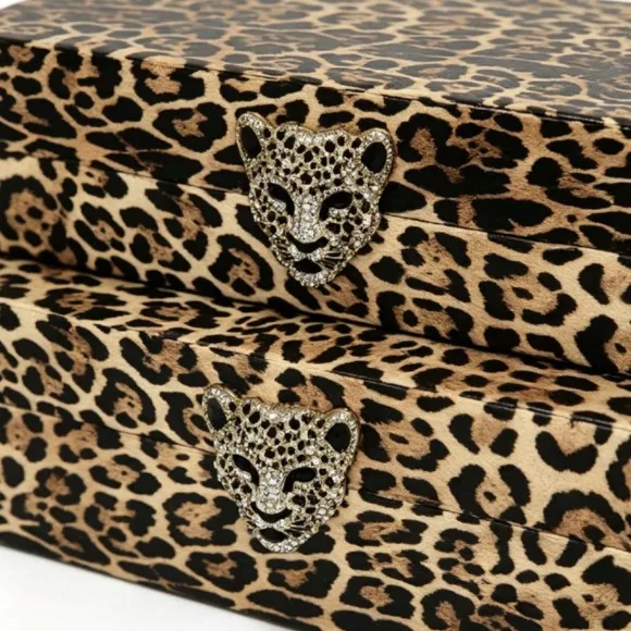 Leopard Print Storage Box Set of 2