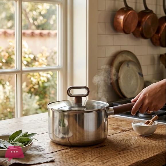 TITANUIUM Coating Non-Stick Saucepan With Glass Lid - 18CM