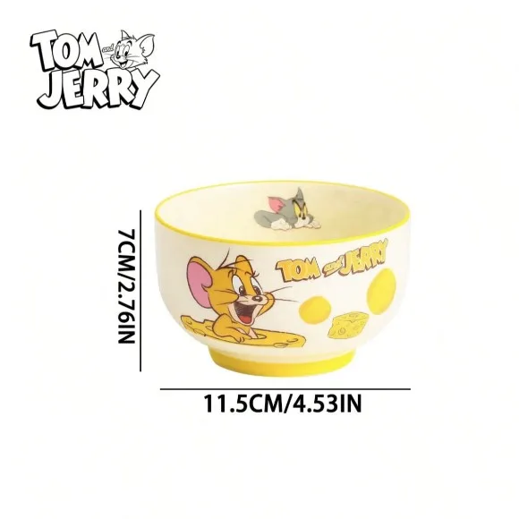 Tom and Jerry Officially Licensed Bowl Set Ceramic bowls Dishwasher Safe Set of 4