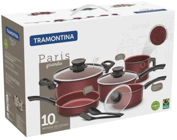 Tramontina Paris Cookware Set, Assorted Colors, 10 pcs &mdash; Goisco.com