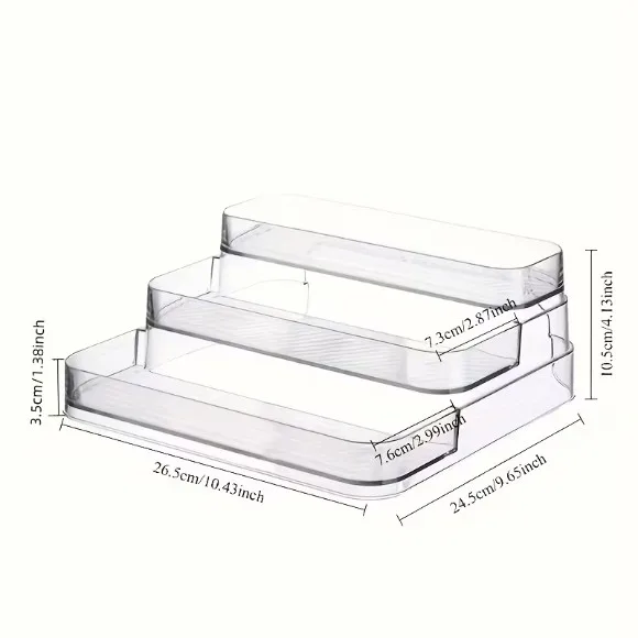 Transparent Acrylic Perfume Display Stand, Three-Tiered Plastic Makeup Organizer for Storing Perfumes And Cosmetics
