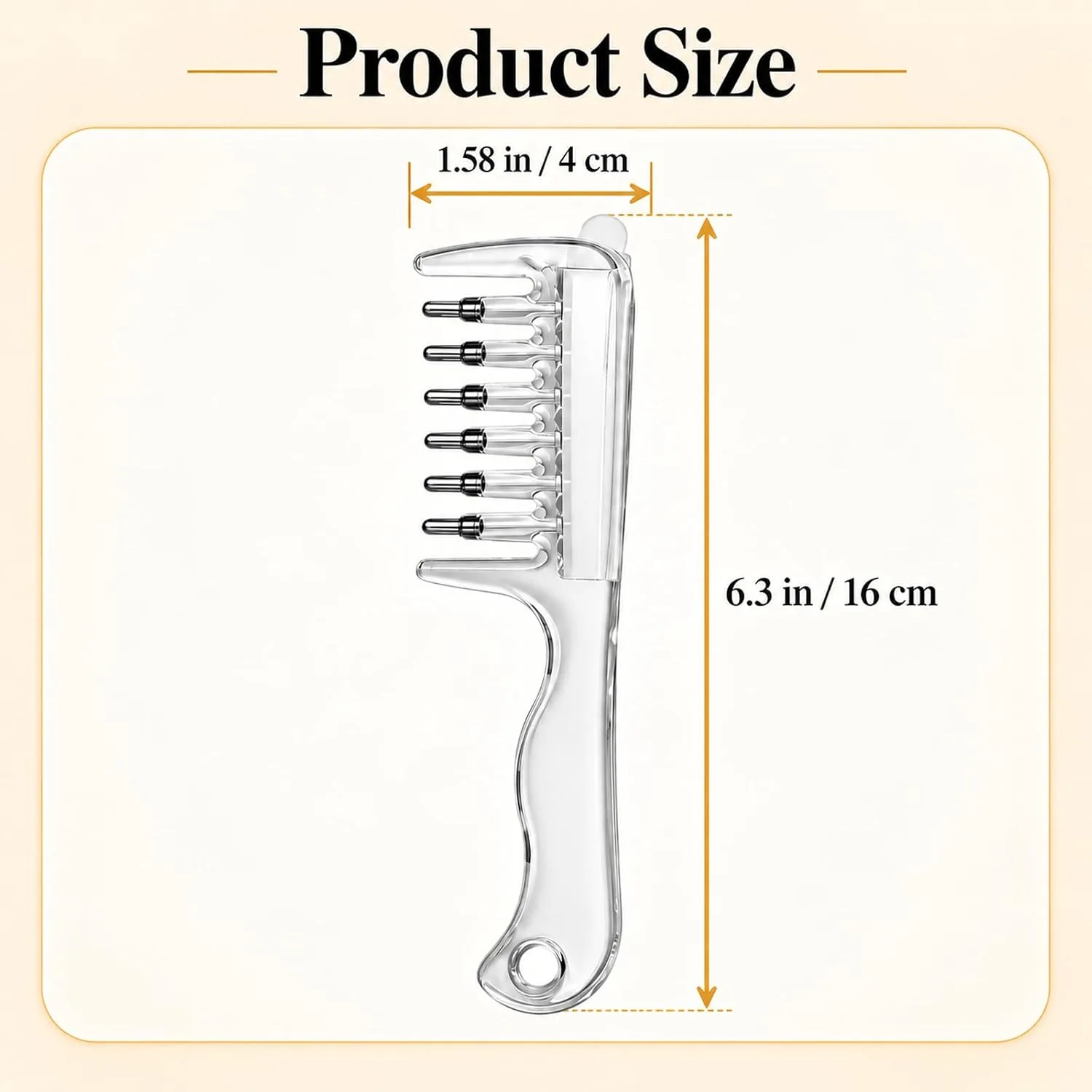 Unisex Transparent Hair Oil Comb Applicator Massage with Built-In Liquid Reservoir