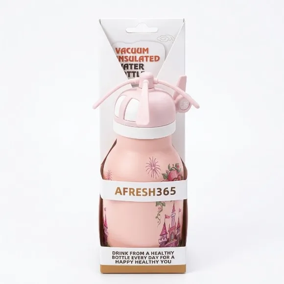 Viral Animal Water Bottles Metal Sus 316 Steel Bottle With Straw Brush