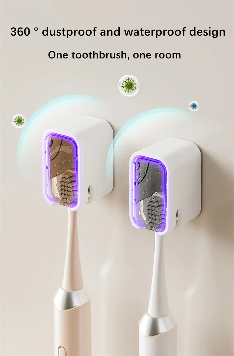 1pc of bathroom accessory a wall mounted toothbrush storage box that requires no drilling suitable for   electric and regular toothbrushes     space Product details 3