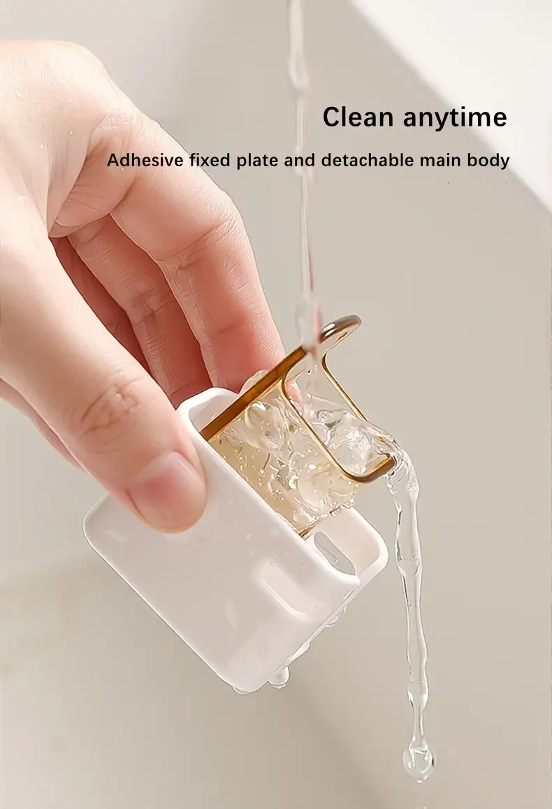 1pc of bathroom accessory a wall mounted toothbrush storage box that requires no drilling suitable for   electric and regular toothbrushes     space Product details 5