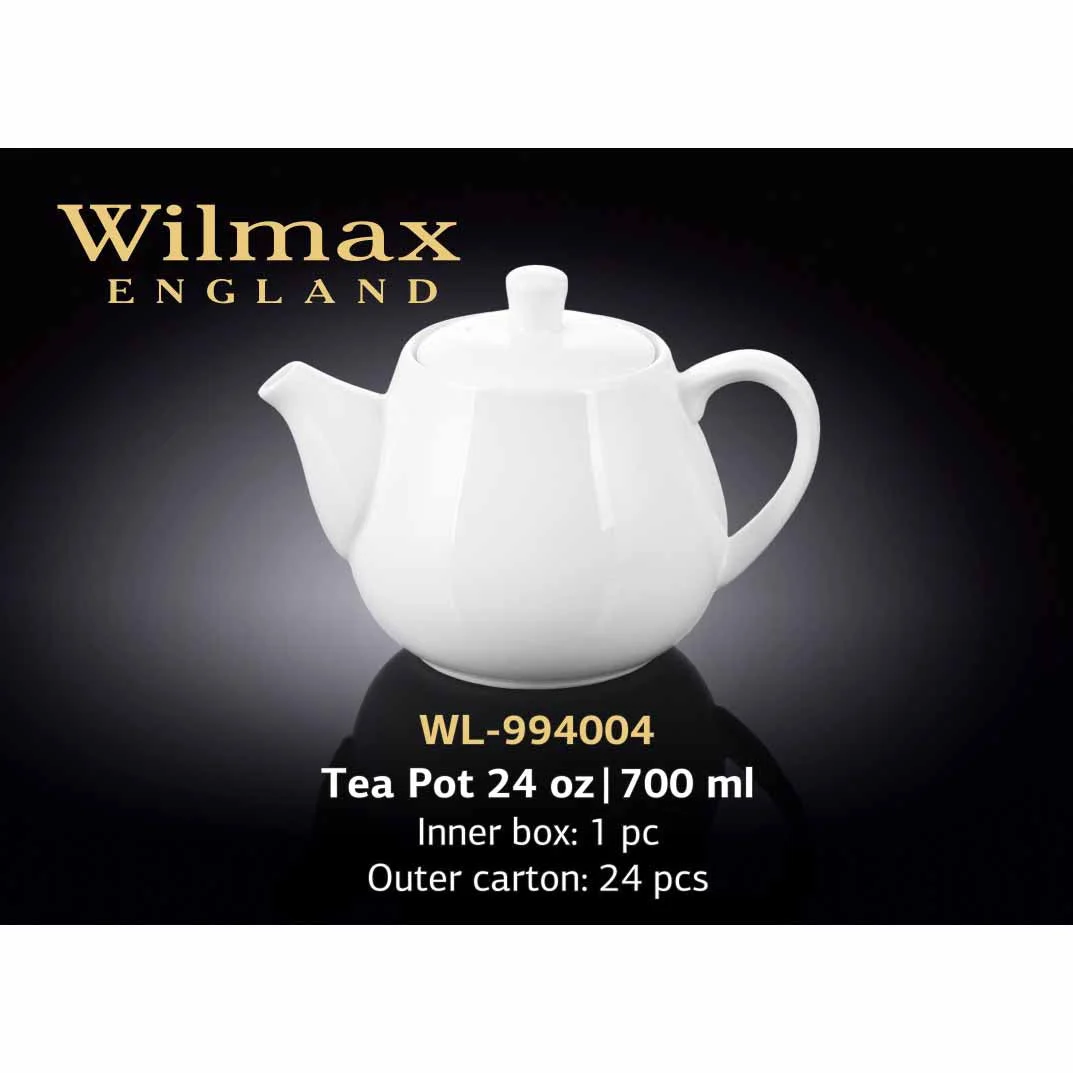 TEAPOT - WHITE - WILMAX # WL-994004 - Kung Kai Hong Co. Ltd. (KKH)