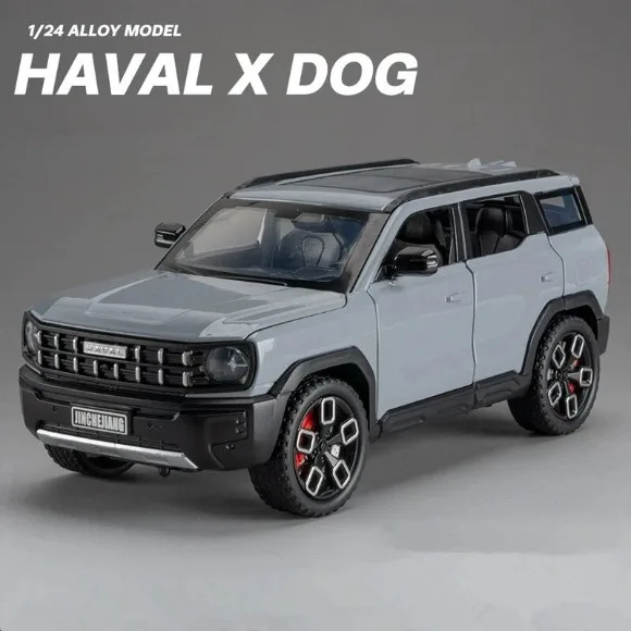 1:24 Haval X-DOG SUV Diecast Alloy Car Model – Off-Road Toy with Sound & Light