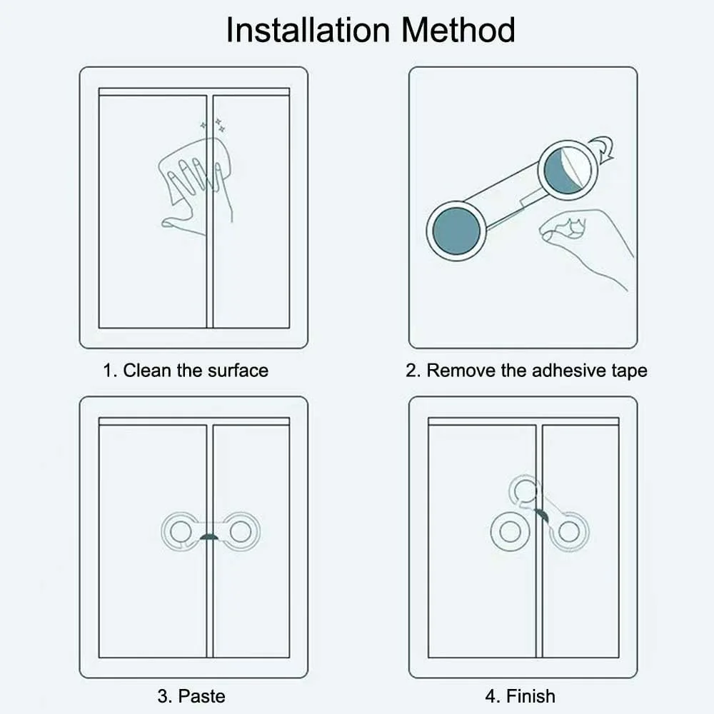 Kiddie Guard Premium High Quality Baby Proofing Cabinet Locks Heavy Duty Set of 2