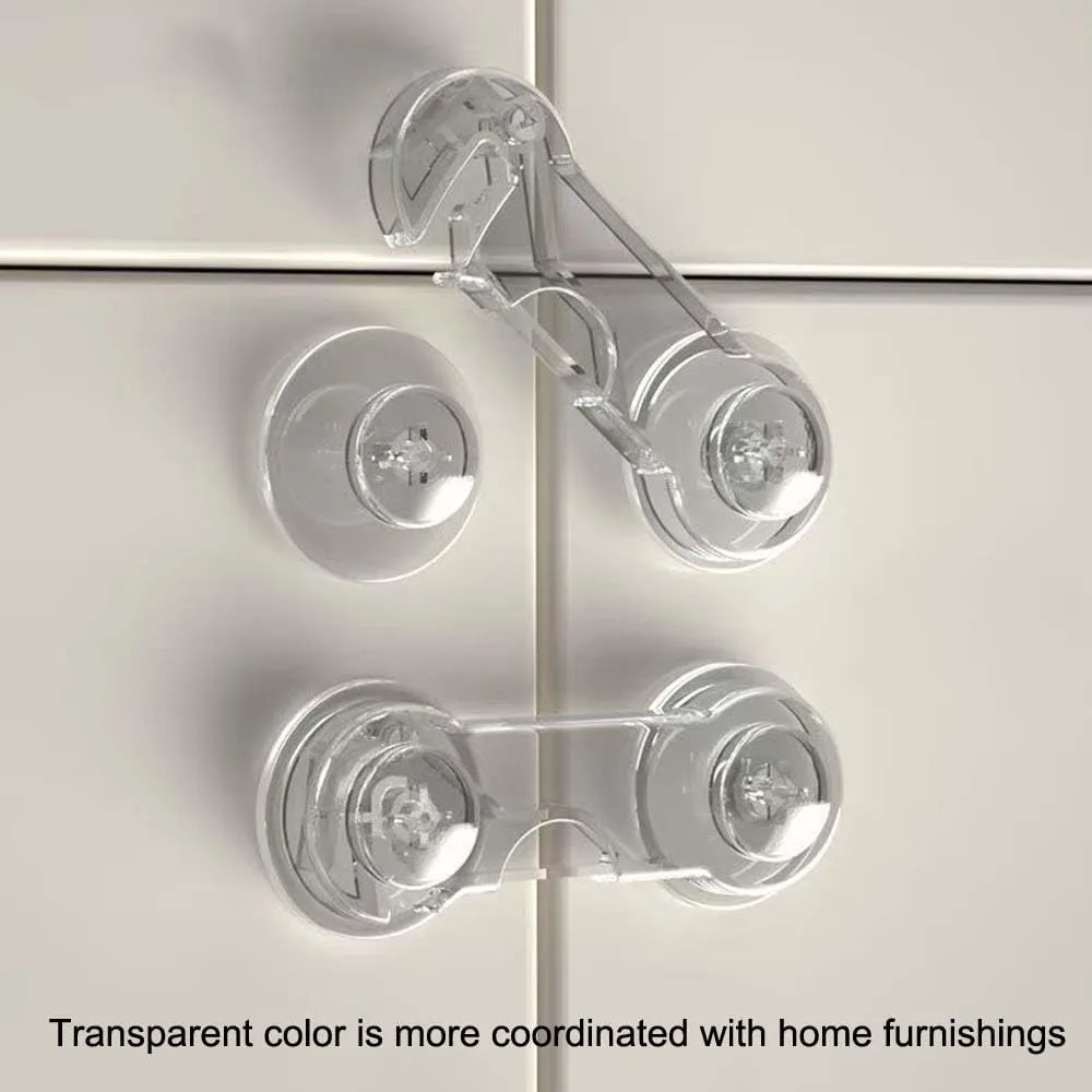 Kiddie Guard Premium High Quality Baby Proofing Cabinet Locks Heavy Duty Set of 2