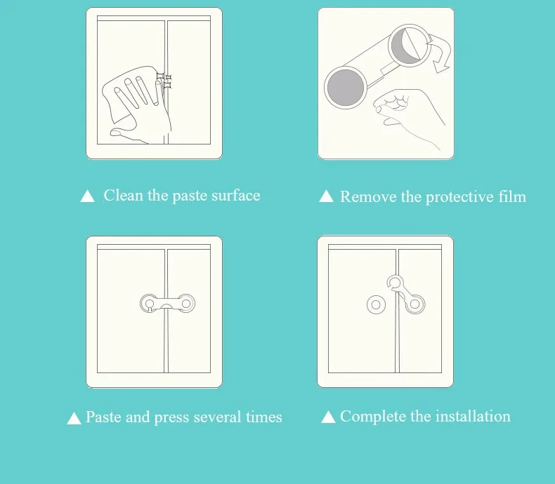 Kiddie Guard Premium High Quality Baby Proofing Cabinet Locks Heavy Duty Set of 2