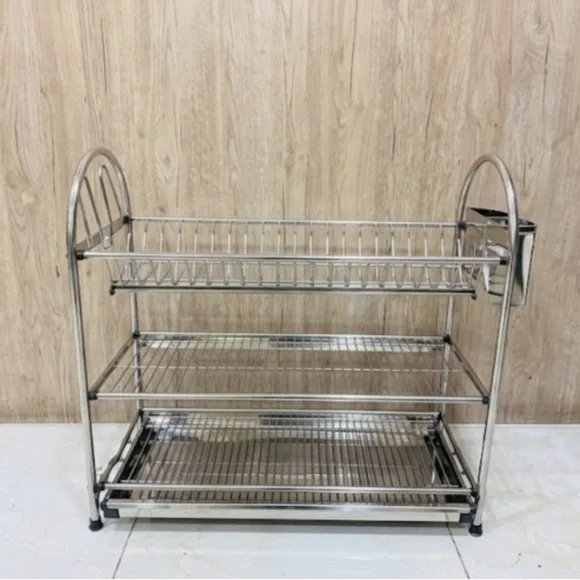3 Tier Stainless Steel Dish Stand