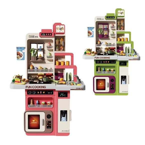 96 Pcs Spraying Kitchen Playset With Light & Sound Feature