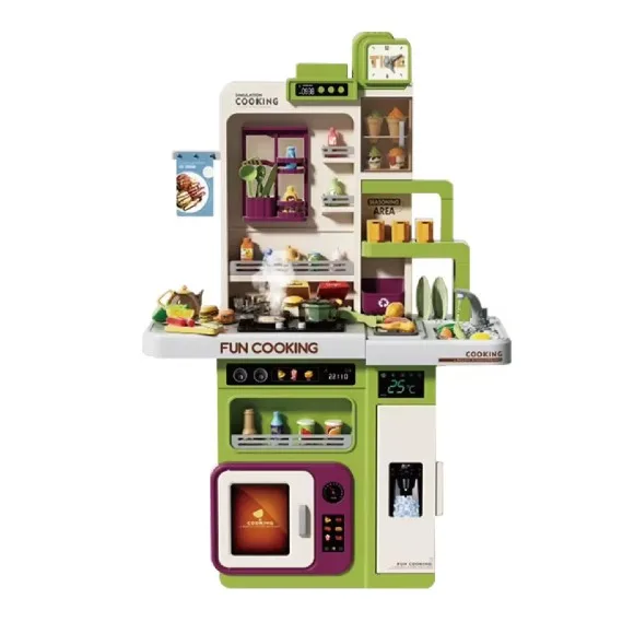 96 Pcs Spraying Kitchen Playset With Light & Sound Feature
