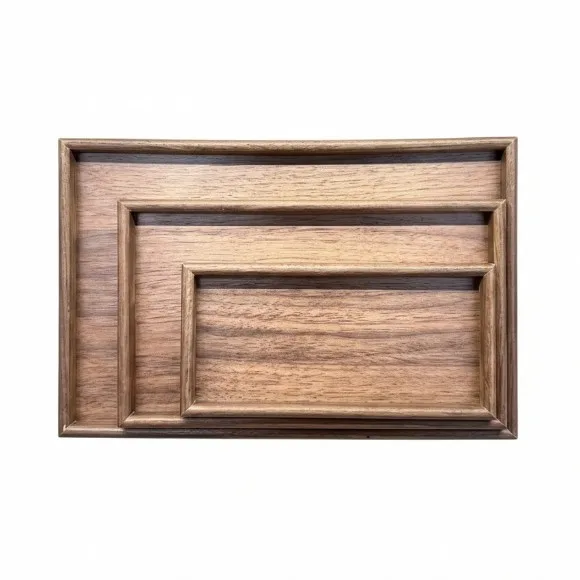 3-Piece Rectangular Bamboo Nesting Serving Tray Set