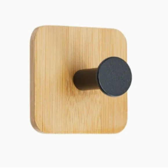 Bamboo & Wood Hooks Creative Towel Hooks Wooden Tie Scarf Rack Hooks Storage Rack Clothes and Hat Hanger