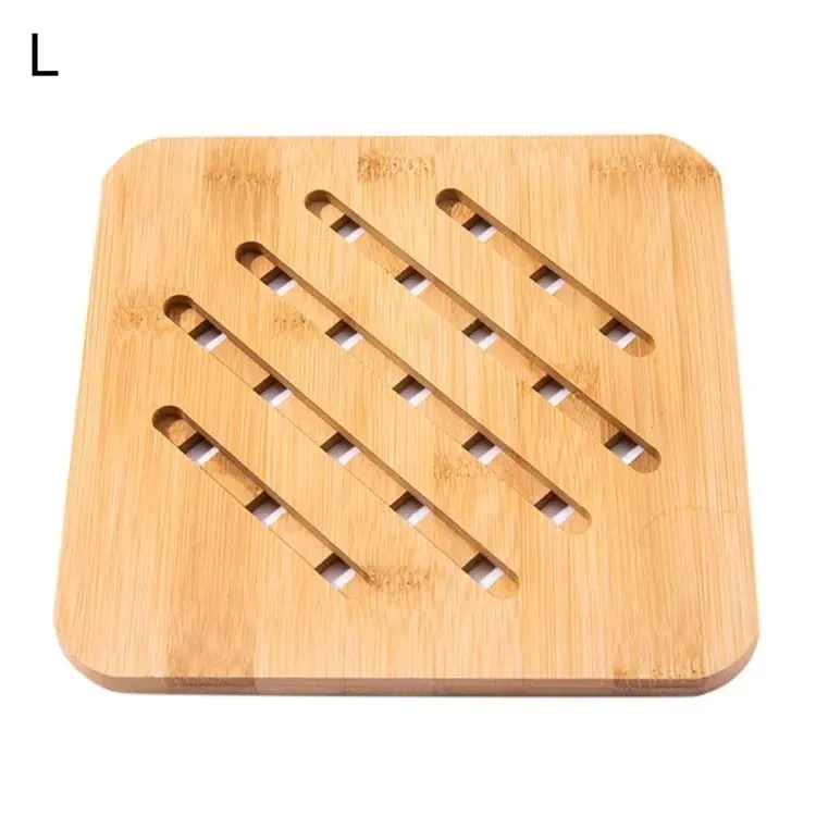 Bamboo Wood Trivet Non-Slip Heat Resistant Hot Pot Holder Large