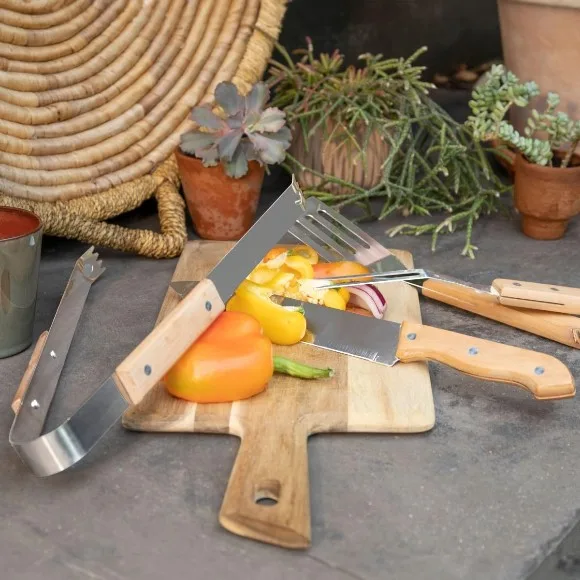 BBQ Set Barbecue Accessories Set of 4 with Bag
