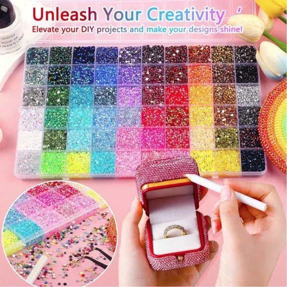 Bedazzling Kit Rhinestones Resin Gemstones DIY Crafts 32/40 Colors