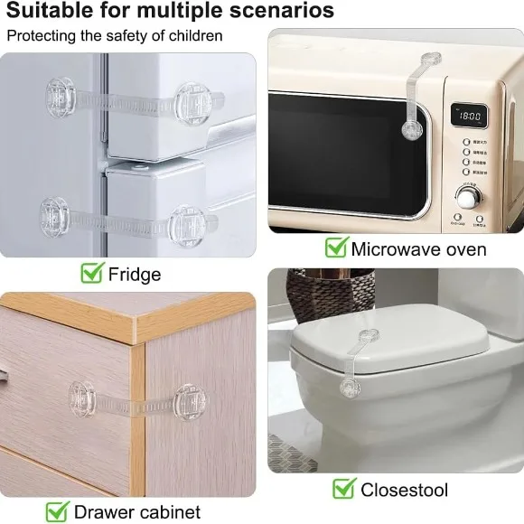Child Safety Cupboard Locks, Adjustable Cupboard Locks for Children 1Pcs