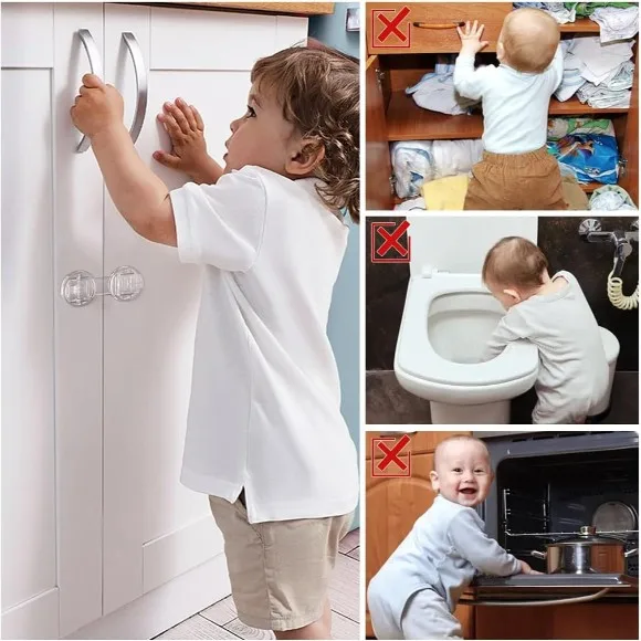 Child Safety Cupboard Locks, Adjustable Cupboard Locks for Children 1Pcs