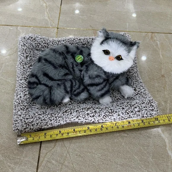 Cute Cat Plush Toy Carpet Soft Cat Simulation Kitten 30cm