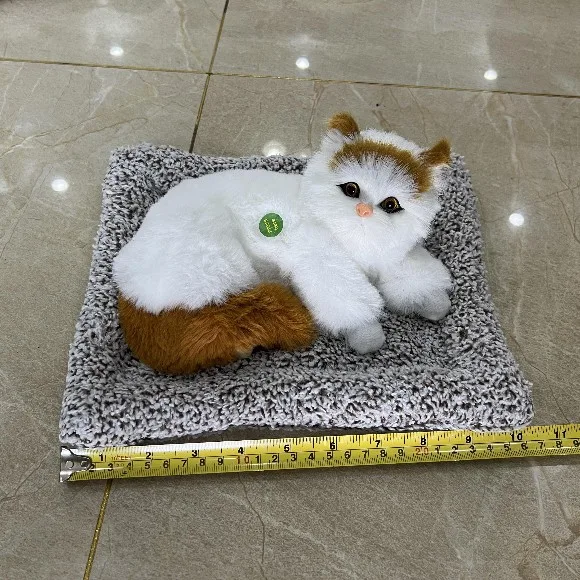Cute Cat Plush Toy Carpet Soft Cat Simulation Kitten 30cm