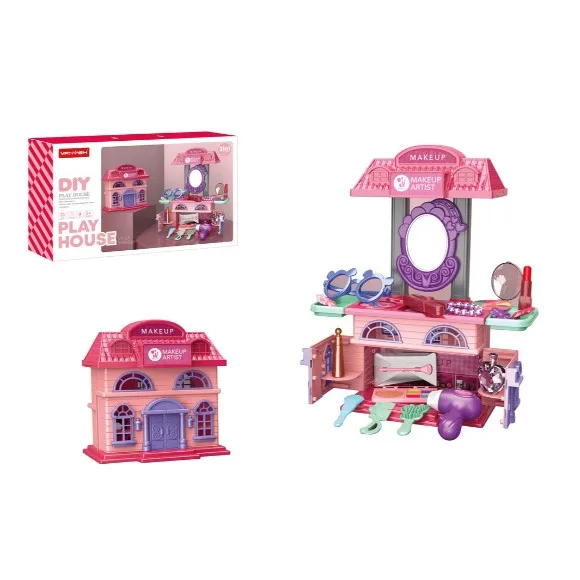 DIY Play House Villa Makeup 2 in 1