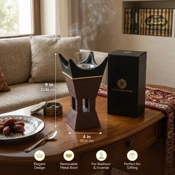 Elegant Crown Tower Bakhoor Burner