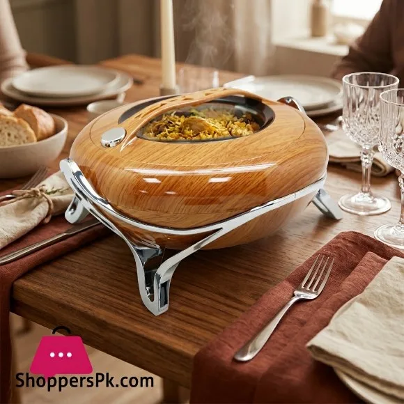 Golden Fire Light Wood Silver Hotpot 5.0 Liter - 685LW/S
