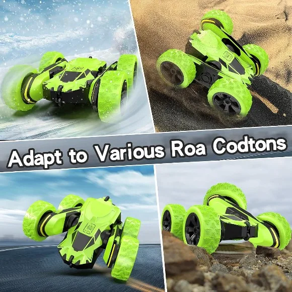 (Green) - RC Car Remote Control Stunt Car,