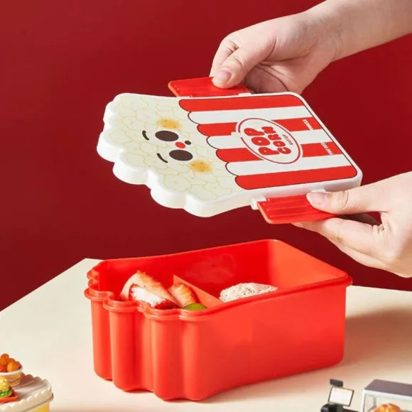 Hamburger Bento Box Leakproof Fork Spoon Lunch Box