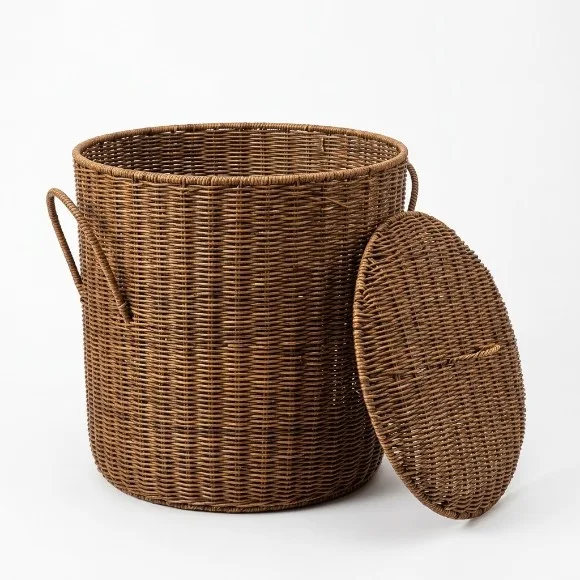 Hand-woven Rattan Storage Basket Laundry Basket
