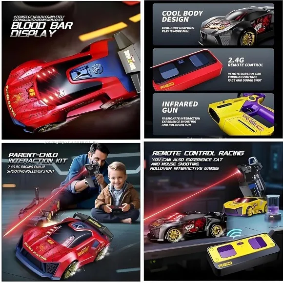 Happy Hues RC Battle Car with Tag Gun: 2.4GHz High Speed Racing