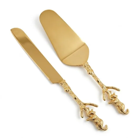 Luxury Gold Cake Server and Knife Set