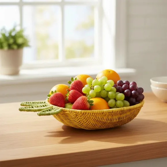 Pineapple Shaped Woven Basket