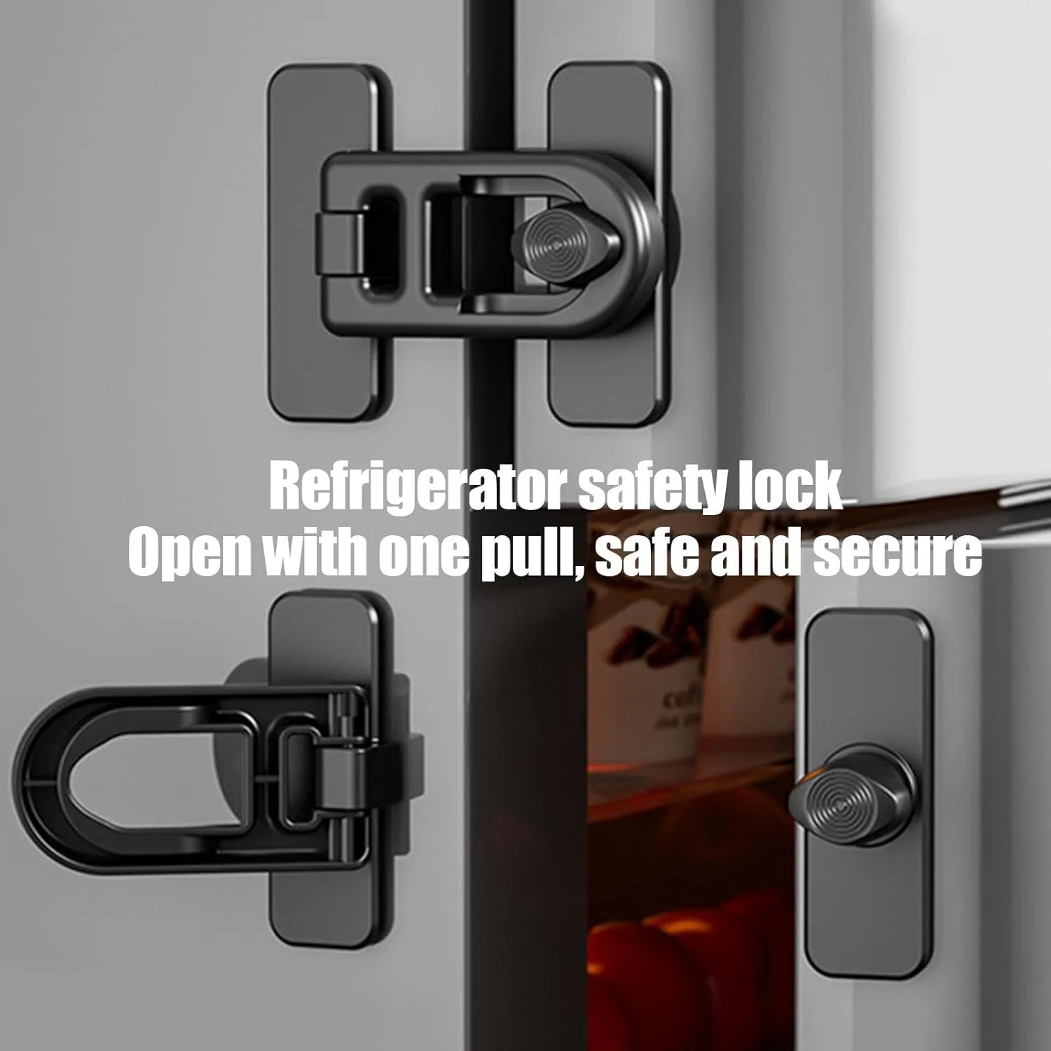 Refrigerator Lock - Refrigerator Door Latch Freezer Locks,Oven Child Safety Lock, Oven Baby Proofing, Refrigerator Door