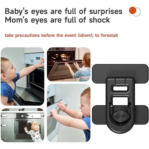 Refrigerator Lock - Refrigerator Door Latch Freezer Locks,Oven Child Safety Lock, Oven Baby Proofing, Refrigerator Door