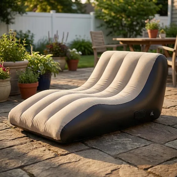 S Shape Inflatable Sofa Outdoor Lazy Inflatable Sofa Portable and Easy To Store