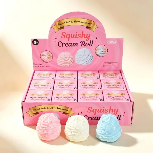 Steamed Stuffed Bun Squishy Toy Made Of Soft TPR Material, Colourful Stress Relief Toy