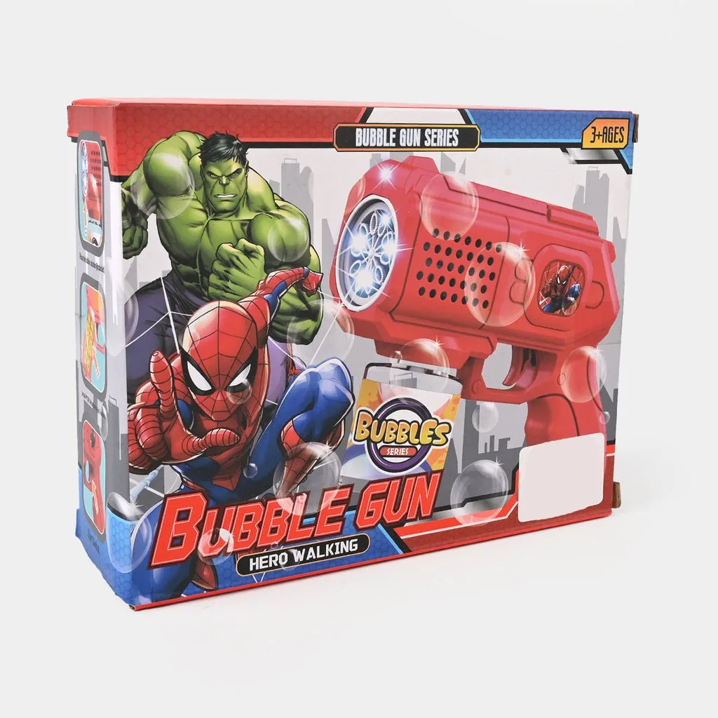 Super Hero Avengers Bubble Machine Gun Toy – Electric Automatic Soap Bubble Maker for Kids (Random Color)