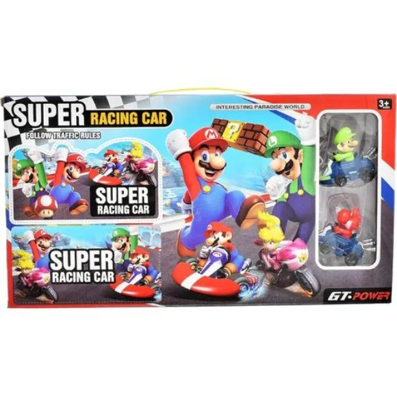 Super Mario Racing Car Parking Lot Play Set