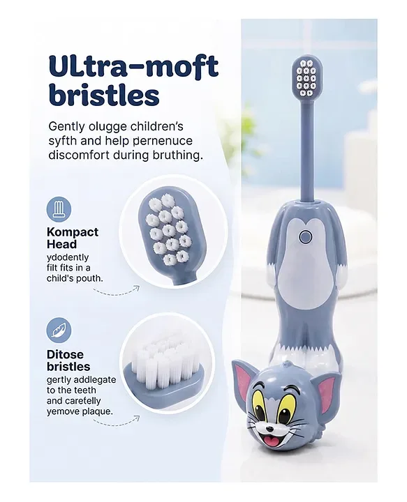 Tom & Jerry Toothbrush Disney Zootopia Scalable Toothbrush Cute Nick Judy Anime Figures Transformable Soft Bristled Toothbrush Fine Bristled Kids