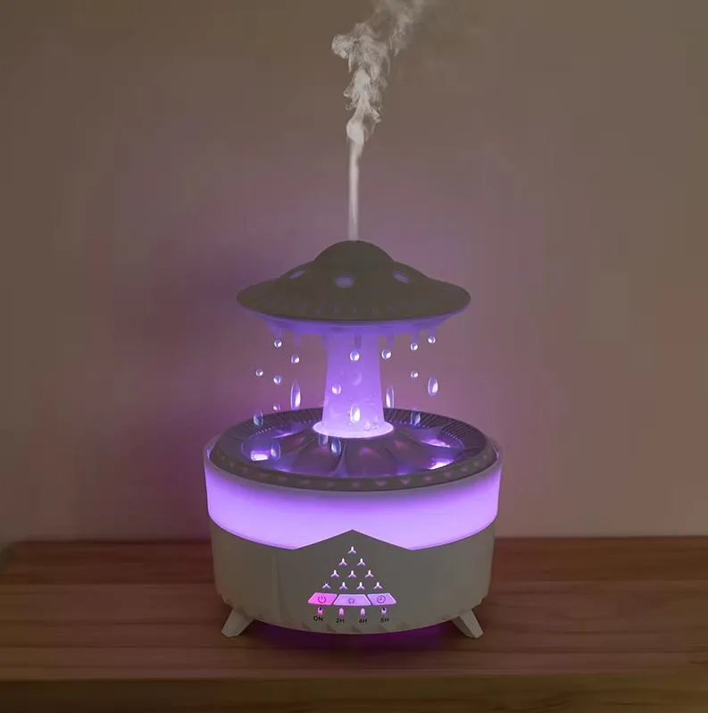 UFO Rain Drop Aroma Diffuser Humidifier Night light 350ml
