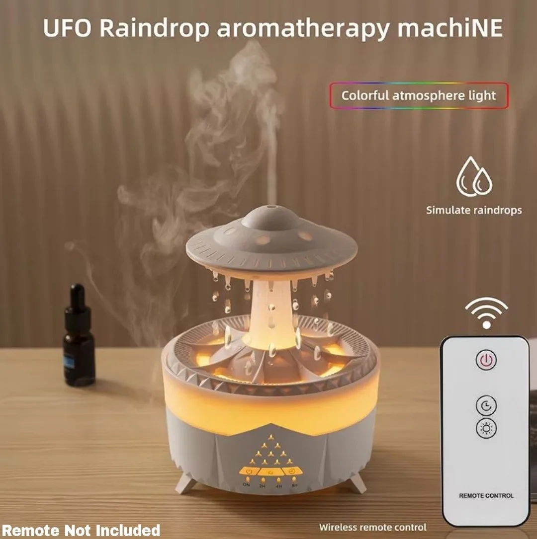 UFO Rain Drop Aroma Diffuser Humidifier Night light 350ml