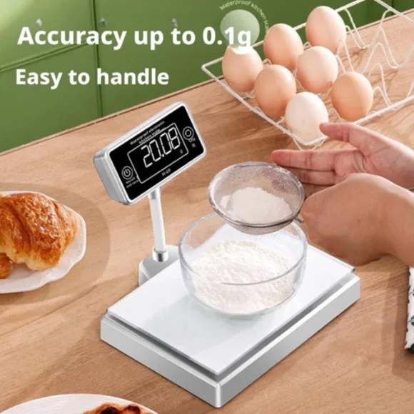 Waterproof Electronic Kitchen Scale Perfect for kitchen Business and Food Vendors - 5kg/0.1g