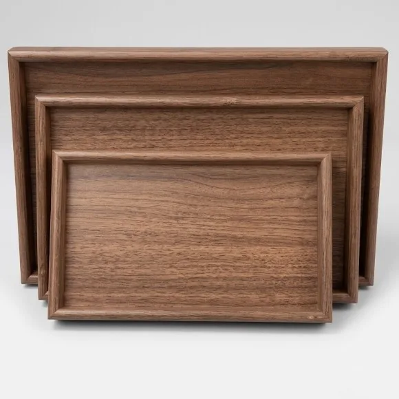 Wooden Serving Tray Set – 3 Piece